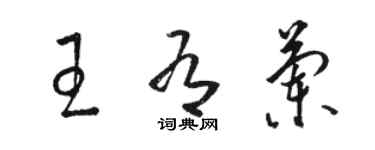 骆恒光王有兰草书个性签名怎么写