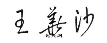 骆恒光王华沙草书个性签名怎么写