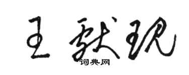 骆恒光王献现草书个性签名怎么写