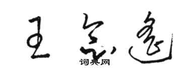 骆恒光王念遥草书个性签名怎么写