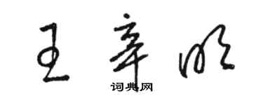 骆恒光王辛明草书个性签名怎么写