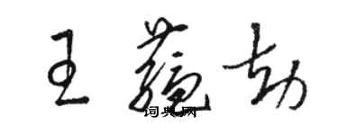 骆恒光王蕴劫草书个性签名怎么写