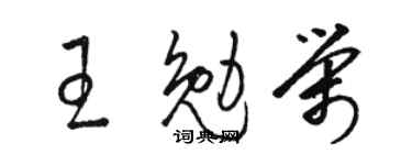 骆恒光王勉荣草书个性签名怎么写