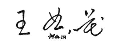 骆恒光王典花草书个性签名怎么写