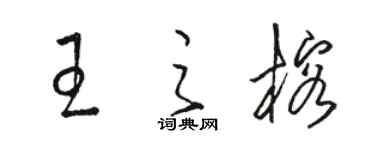 骆恒光王之榕草书个性签名怎么写