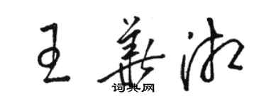 骆恒光王华湘草书个性签名怎么写