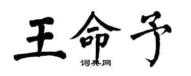 翁闿运王命予楷书个性签名怎么写