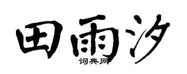 翁闿运田雨汐楷书个性签名怎么写