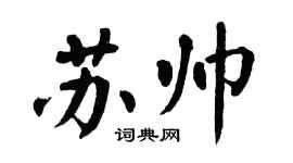 翁闿运苏帅楷书个性签名怎么写