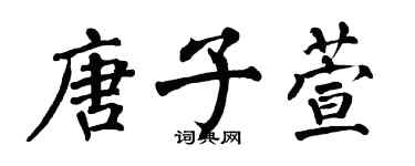 翁闿运唐子萱楷书个性签名怎么写