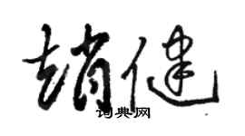 骆恒光赵健草书个性签名怎么写