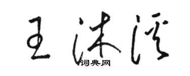 骆恒光王沐溪草书个性签名怎么写