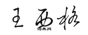 骆恒光王西格草书个性签名怎么写