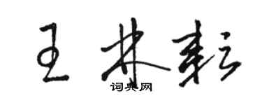 骆恒光王林耘草书个性签名怎么写