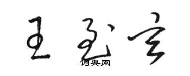 骆恒光王至玄草书个性签名怎么写