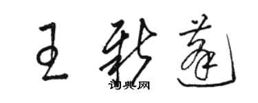 骆恒光王新蓬草书个性签名怎么写
