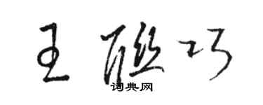 骆恒光王联巧草书个性签名怎么写