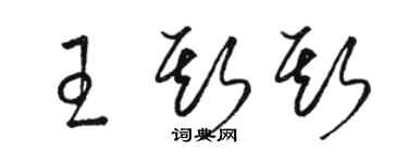 骆恒光王斯斯草书个性签名怎么写