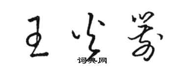 骆恒光王火箭草书个性签名怎么写