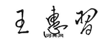 骆恒光王惠习草书个性签名怎么写
