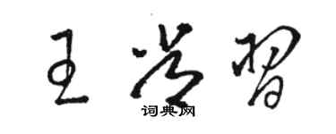 骆恒光王常习草书个性签名怎么写