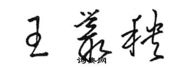 骆恒光王丛秧草书个性签名怎么写