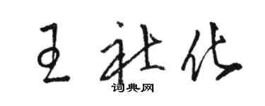 骆恒光王社化草书个性签名怎么写