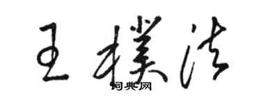 骆恒光王朴法草书个性签名怎么写