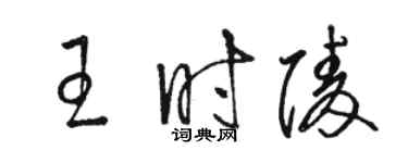 骆恒光王时陵草书个性签名怎么写