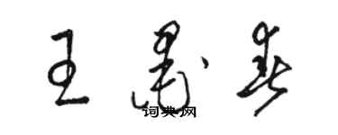 骆恒光王墨春草书个性签名怎么写