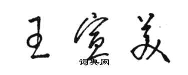 骆恒光王宣美草书个性签名怎么写
