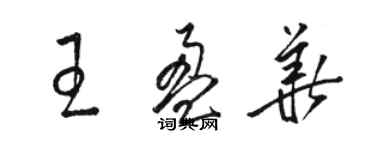 骆恒光王盈华草书个性签名怎么写
