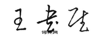 骆恒光王书慰草书个性签名怎么写