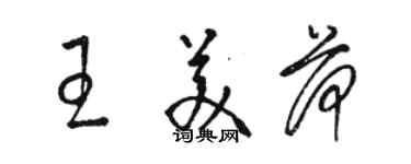 骆恒光王美荷草书个性签名怎么写