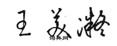 骆恒光王美凝草书个性签名怎么写