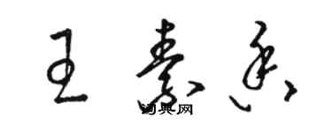 骆恒光王素香草书个性签名怎么写