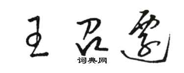 骆恒光王召迁草书个性签名怎么写