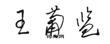 骆恒光王葡监草书个性签名怎么写