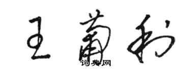 骆恒光王葡利草书个性签名怎么写