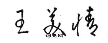 骆恒光王美情草书个性签名怎么写