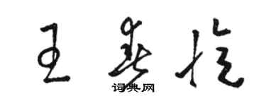 骆恒光王春忆草书个性签名怎么写