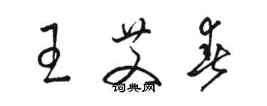 骆恒光王艾春草书个性签名怎么写