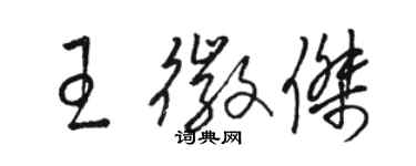 骆恒光王徽杰草书个性签名怎么写