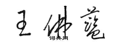 骆恒光王佛蓝草书个性签名怎么写