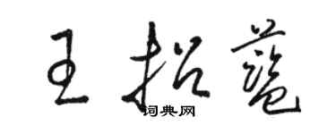 骆恒光王招蓝草书个性签名怎么写