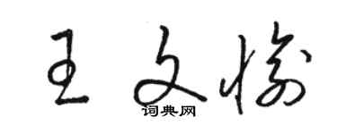 骆恒光王文愉草书个性签名怎么写