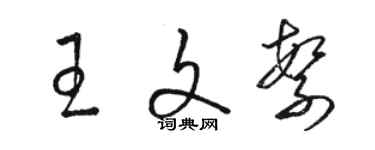 骆恒光王文繁草书个性签名怎么写