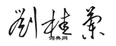 骆恒光刘桂兰草书个性签名怎么写