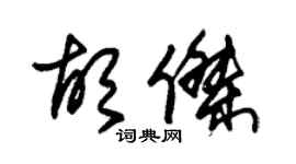 朱锡荣胡杰草书个性签名怎么写