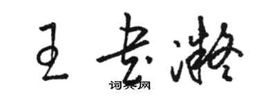 骆恒光王书凝草书个性签名怎么写